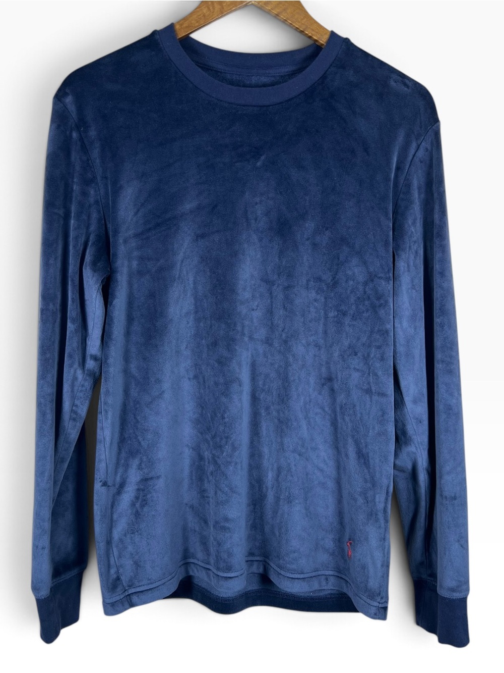 Polo Ralph Lauren Velour Sleepwear Crewneck Shirt Mens Small Navy Lounge Preppy